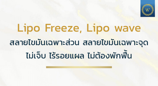 Lipo Freeze,Lipo wave สลายไขมันเฉพาะส่วน สลายไขมันเฉพาะจุด ไม่เจ็บ ไร้รอยแผล ไม่ต้องพักฟื้น